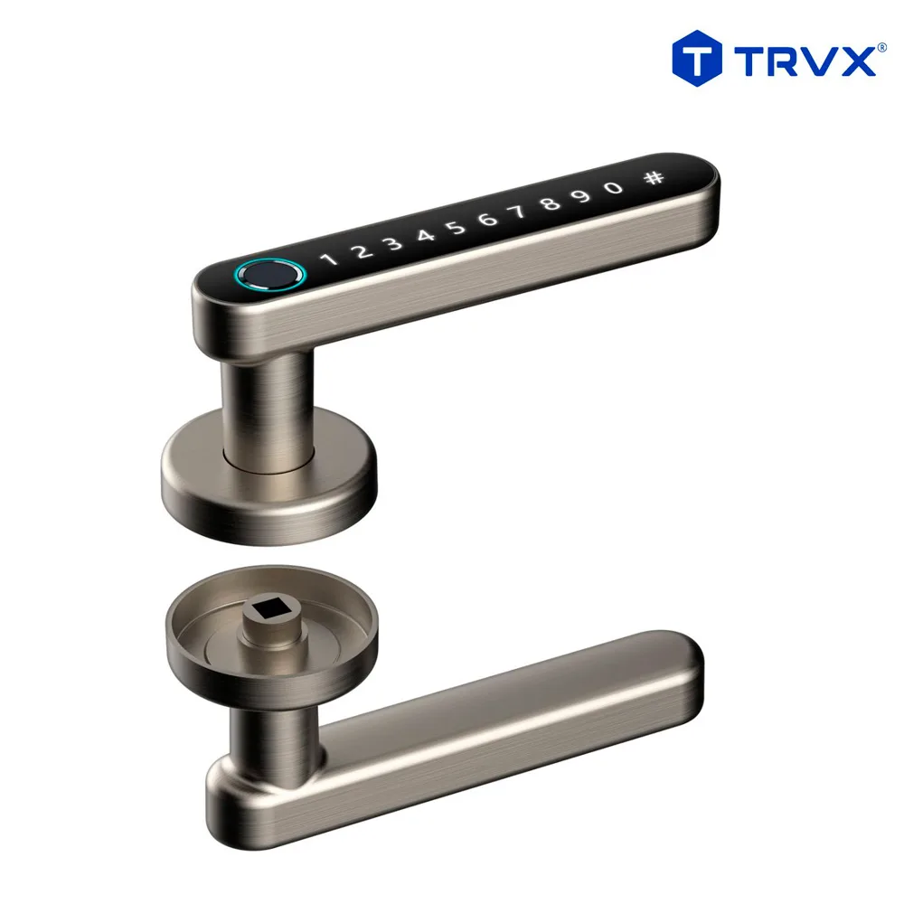 Cerradura de Manija digital inteligente H24, plata- TRVX 2