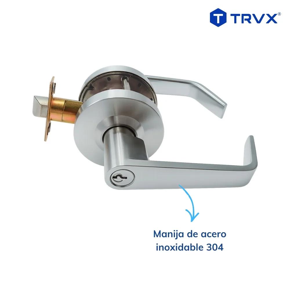 Cerradura de Manija 4571 acero inoxidable- TRVX 5